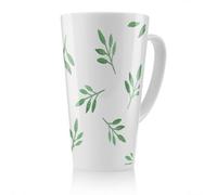 Benjamin Tate Design Green Leaf Latte Mug, Stunning Designer Mug Fit For Any Home, Treat Yourself Or A Loved One