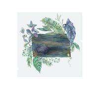 Benjamin Tate Design Green Leaves Board Splash Back Designer Style