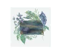 Benjamin Tate Design Green Leaves Board Splash Back in Natural Benjamin Tate Design Natural