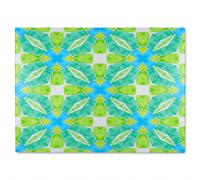 Benjamin Tate Design Green Optimal Boho Chic Glass Chopping Board in Natural Benjamin Tate Design Natural
