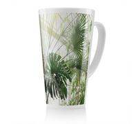 Benjamin Tate Design Green Plants In Botanical Garde Designer Latte Mug, Stunning Designer Mug Fit For Any Home, Treat Yourself Or A Loved One