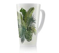 Benjamin Tate Design Green Tropical Foliage Latte Mug, Stunning Designer Mug Fit For Any Home, Treat Yourself Or A Loved One