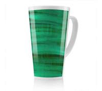 Benjamin Tate Design Green Watercolour Strokes Latte Mug, Stunning Designer Mug Fit For Any Home, Treat Yourself Or A Loved One