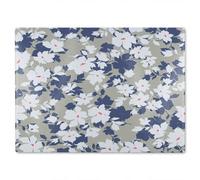 Benjamin Tate Design Grey Purple & White Flowers Glass Chopping Boarddesigner Style