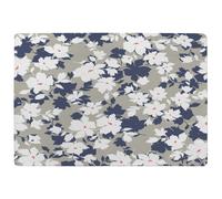 Benjamin Tate Design Grey Purple & White Flowers Rug in Natural | Size: Large Benjamin Tate Design Natural Large