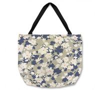Benjamin Tate Design Grey Purple & White Flowers Tote Bat Designer Style