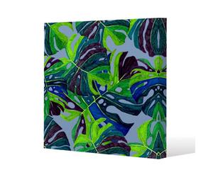 Benjamin Tate Design Hand Drawn Exotic Plants Slim Style Canvas Print 30X30Cm , 15mm Slim Real Wood.