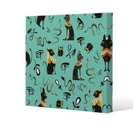 Benjamin Tate Design Hand Painting Abstract, Ancient Egypt Horus Eye Signs (Canvas Print) / 101 x 101 x 4cm in Natural | Size: 101 x 101 x 4 cm Benjamin Tate Design Natural 101 x 101 x 4 cm