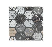 Benjamin Tate Design Hexagon Marble Splash Back in Natural Benjamin Tate Design Natural