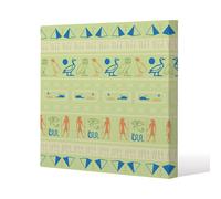 Benjamin Tate Design Hieroglyphic egyptian language symbols (Canvas Print) / 46 x 46 x 4cm in Natural | Size: 46 x 46 x 4 cm Benjamin Tate Design Natural 46 x 46 x 4 cm