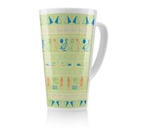 Benjamin Tate Design Hieroglyphic Egyptian Language Symbols Latte Mug, Stunning Designer Mug Fit For Any Home, Treat Yourself Or A Loved One