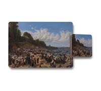 Benjamin Tate Design Historic Riverfront Crowd Placemats And Coasters Set Artwork
