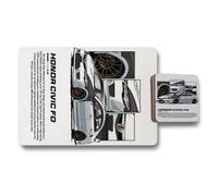 Benjamin Tate Design Honda Civic Fp Placemat And Coaster Set With Premium Wood Base And Designer Artwork Collection Exclusive