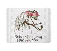 Benjamin Tate Design Horse With Flower Chic Blanket in Natural | Size: 120 cm x 150 cm Benjamin Tate Design Natural 120 cm x 150 cm