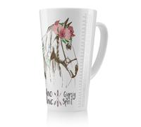 Benjamin Tate Design Horse With Flower Chic Latte Mug in Natural | Size: 100 cm Benjamin Tate Design Natural 100 cm
