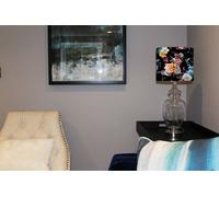 Benjamin Tate Design humming bird roses peony with leaves ceiling lamp shade in Natural Benjamin Tate Design Natural