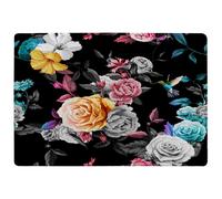 Benjamin Tate Design Humming Bird, Roses, Peony With Leaves Designer Rug in Natural | Size: Large Benjamin Tate Design Natural Large