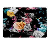 Benjamin Tate Design Humming Bird, Roses, Peony With Leaves Designer Special Soft Home Rug