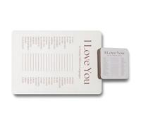 Benjamin Tate Design I Love You Designer Placemats And Coasters Set With Wood Bottom Limited Edition Artwork