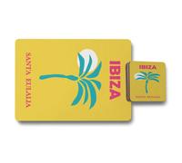 Benjamin Tate Design Ibiza Palm Print Placemat Coaster Set With Wood Backing Designer Artwork Limited Edition