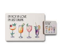 Benjamin Tate Design Im Not In Love Im Just Drunk Placemats And Coaster Set