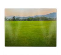 Benjamin Tate Design Image Of Lush Grass Field Designer Glass Chopping Board Designer Style