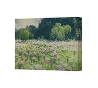 Benjamin Tate Design Impressionist Field Of Flowers Gallery Wrapped Canvas Art Print Handmade In Uk