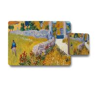 Benjamin Tate Design Impressionist Landscape Placemat And Coaster Set For Dining Table