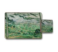Benjamin Tate Design Impressionist Landscape Placemat And Coaster Set With Green Fields