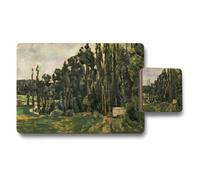 Benjamin Tate Design Impressionist Landscape Placemat And Coaster Set With Tree Lined Path