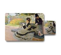 Benjamin Tate Design Impressionist Park Bench Scene Placemat And Coaster Set