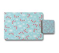 Benjamin Tate Design In Trend Designer Artwork Placemat And Coaster Set 12 Pack With Wood Bottom Limited Edition