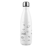 Benjamin Tate Design Internet Related Doodle Pattern Stainless Steel Bottle Designer Style