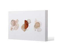 Benjamin Tate Design Ivory, Beige Watercolor Illustration And Gold Elements Slim Style Canvas Print 20X30Cm , 15mm Slim Real Wood.