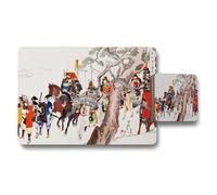 Benjamin Tate Design Japanese Samurai War Scene Placemat And Coaster Set