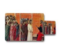 Benjamin Tate Design Jesus Before Pilate Scene Placemats And Coaster Set