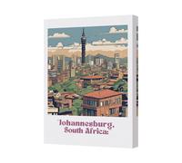 Benjamin Tate Design Johannesburg South Africa Cityscape Canvas Art Print On Deep Wood Frame