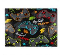 Benjamin Tate Design Joystick Game Glass Chopping Board in Natural Benjamin Tate Design Natural