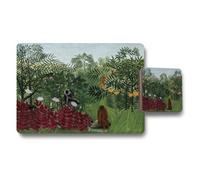 Benjamin Tate Design Jungle Rainforest Placemat And Coaster Set With Orangutans