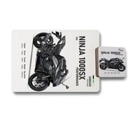 Benjamin Tate Design Kawasaki Ninja 1000Sx Placemat Coaster Set With Designer Artwork And Premium Print Technology Limited Edition