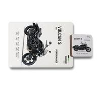 Benjamin Tate Design Kawasaki Vulcan S Placemat And Coaster Set Wood Bottom High End Print Artwork Limited Edition