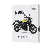 Benjamin Tate Design Kawasaki Z650Rs Retro Naked Motorcycle Canvas Wall Art Print