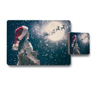 Benjamin Tate Design kids enjoy the holiday placemat coaster set in Natural Benjamin Tate Design Natural