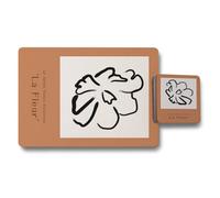 Benjamin Tate Design La Fleur Placemat And Coaster Set From Le Jardin Fleur Collection With Wood Backing Exclusive Artwork