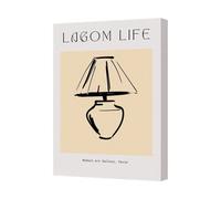 Benjamin Tate Design Lagom Life Abstract Lamp Canvas Wall Art Print 8844