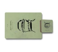 Benjamin Tate Design Lagom Life Placemat Coaster Set Wood Bottom Luxe