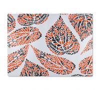 Benjamin Tate Design Leaf Droplets Glass Chopping Board in Natural Benjamin Tate Design Natural