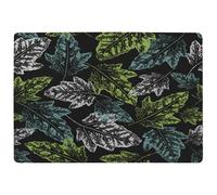 Benjamin Tate Design Leaf Print on Dark Background (Rug) - 60x110cm
