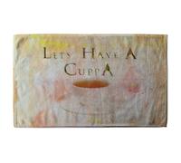 Benjamin Tate Design Lets Have A Cuppa Soft Bath Towel in Green Benjamin Tate Design Green