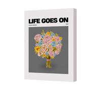 Benjamin Tate Design Life Goes On Floral Canvas Wall Art Print Bouquet Handcrafted In Uk
